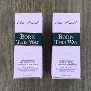 Too Faced Born This Way Foundation - Snow - Two Bottles